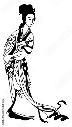 Geisha Tattoo Vector
