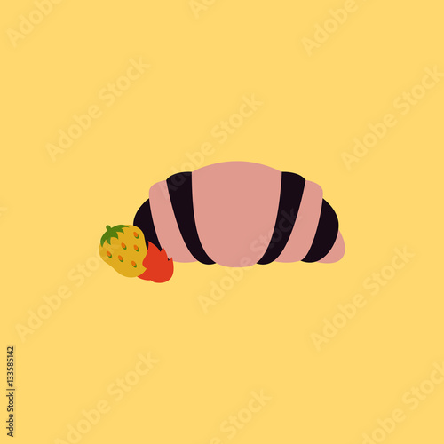 strawberry chocolate croissant
