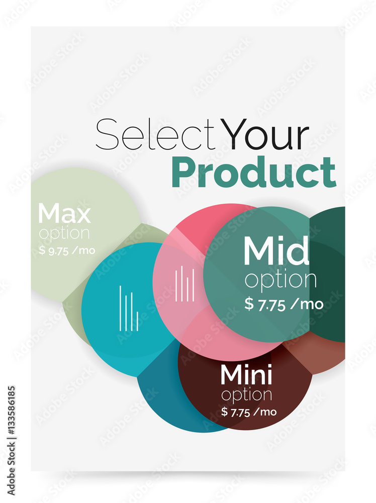 Fototapeta premium Business layout - select your product with sample options