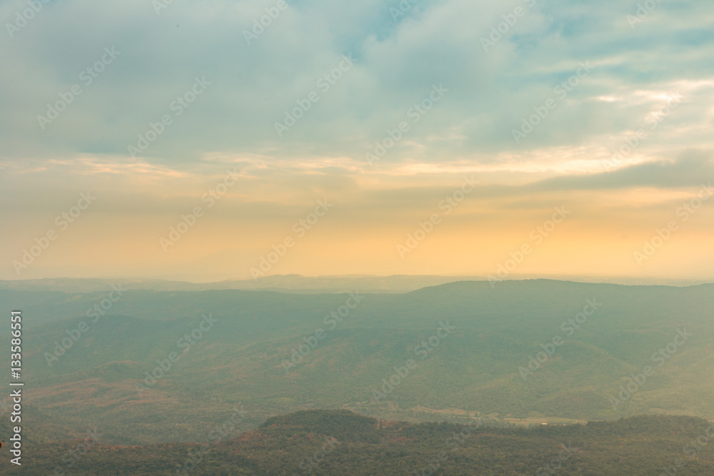 Landscape of Phukradung national park of Thailand