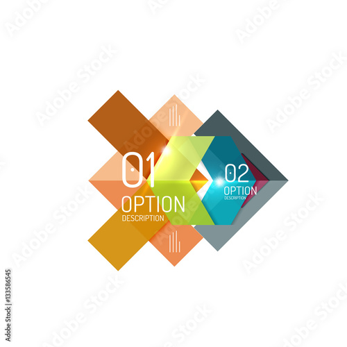 Abstract vector business geometric infographics