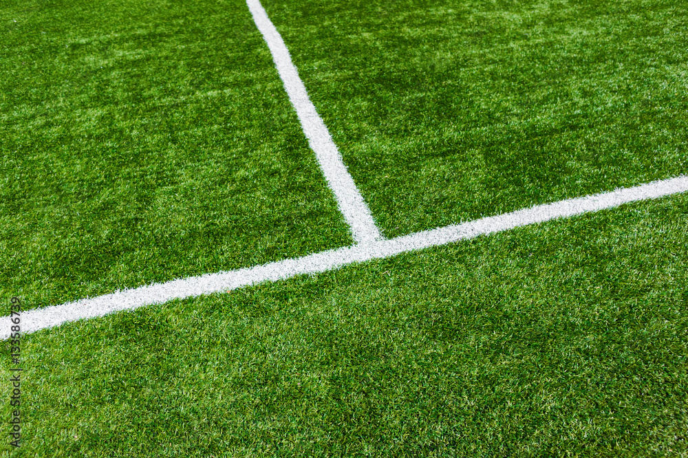 Lines on soccer football field