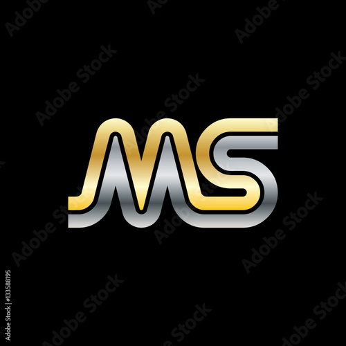 Initial Letter MS Linked Design Logo