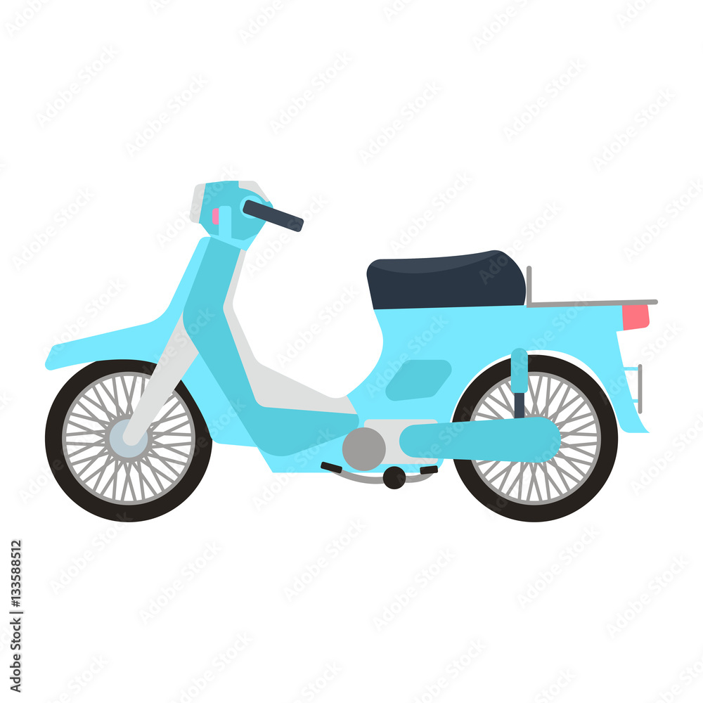 Retro vector scooter illustration. Retro vector scooter illustration.