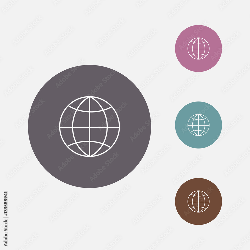 globe outline icon illustration globe outline icon illustration