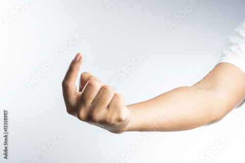 hand with call command gesture