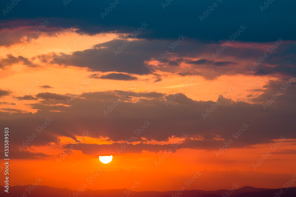 colorful dramatic sky with cloud at sunset colorful dramatic sky with cloud at sunset