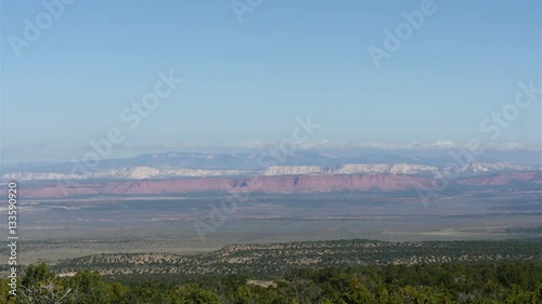 Timelapse on a viewpoint at a national forrest, near grand canyon north rim, in Arizona, united states of america photo