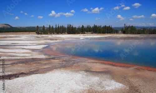 Turquoise Pool in the Midway Geyser Basin in Yellowstone National Park in Wyoming United States