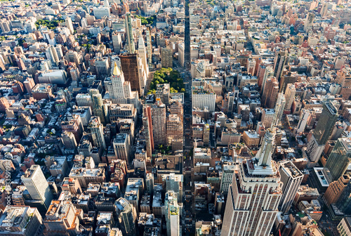 Aerial view of Midtown Manhattan New York City