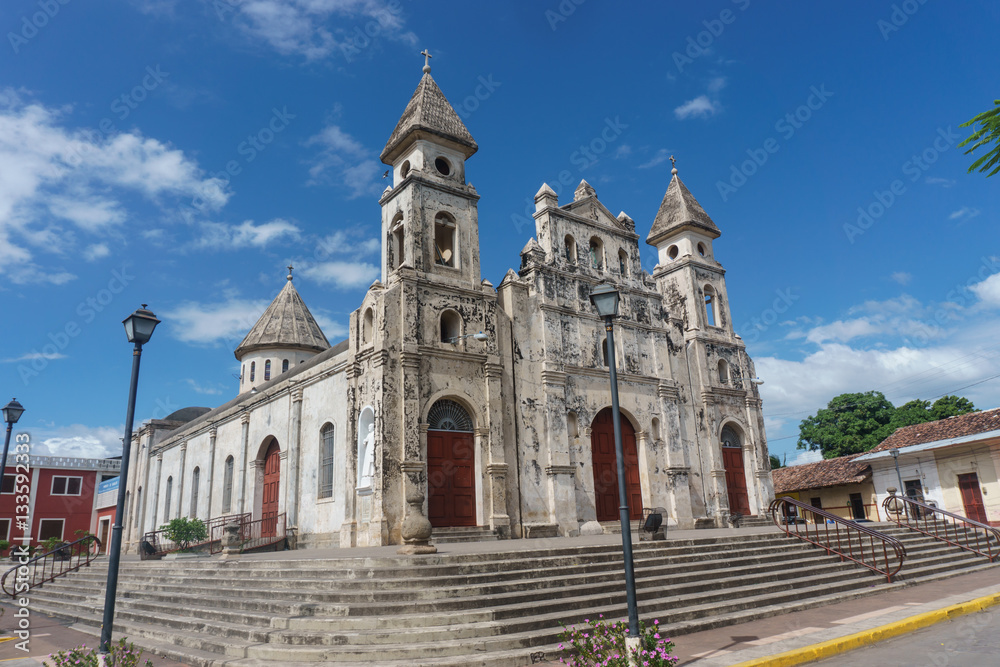 Fototapeta premium Guadalupe Church view in Granada, Nicaragua
