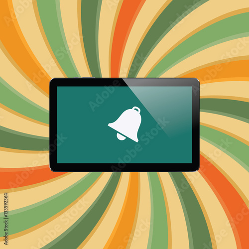 Digital tablet with shiny sensor screen. Electronic smart device. Mobile gadget.