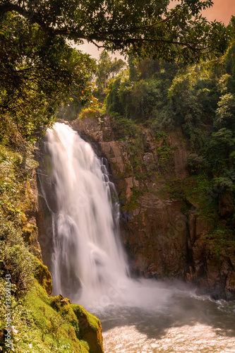 Waterfall names  Haew Narok  in rainforest at KHAO YAI national