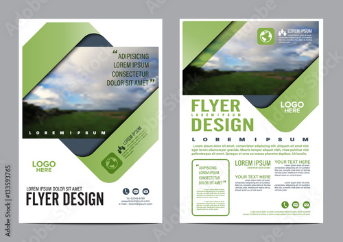 Greenery Brochure Layout design template. Annual Report Flyer Leaflet cover Presentation Modern background. illustration vector in A4 size