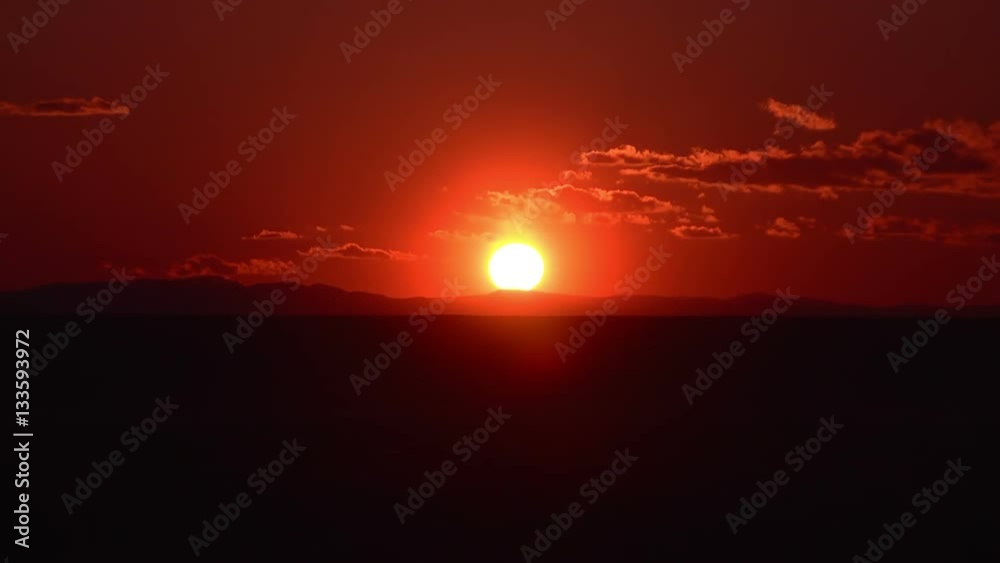 Timelapse of a beautiful deep colored sunset over the mountains of northern Mongolia. Timelapse of a beautiful deep colored sunset over the mountains of northern Mongolia.