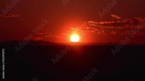 Timelapse of a beautiful deep colored sunset over the mountains of northern Mongolia.