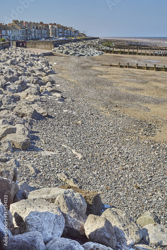 Coastal Defences at Withernsea Yorkshire UK  photo