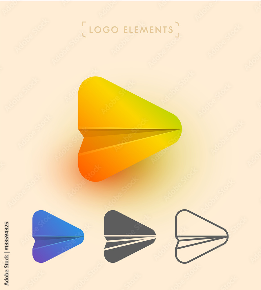 Vector play logo symbol template Vector play logo symbol template