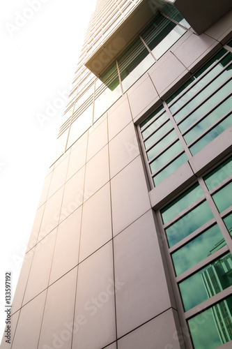 Business building in the sunlight