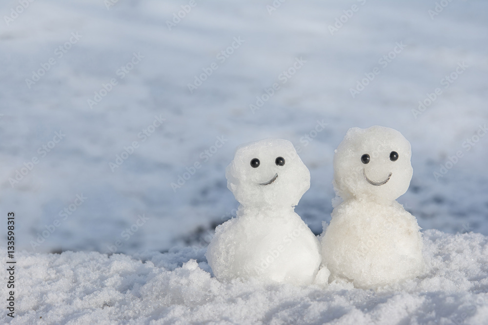 雪だるま 雪背景 Stock 写真 Adobe Stock