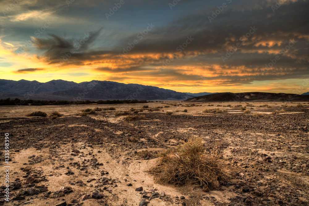 Sunset at Furnace Creek, Death Valley