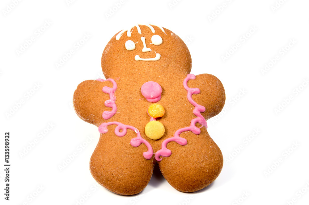 traditional gingerbread isolated on white background traditional gingerbread isolated on white background