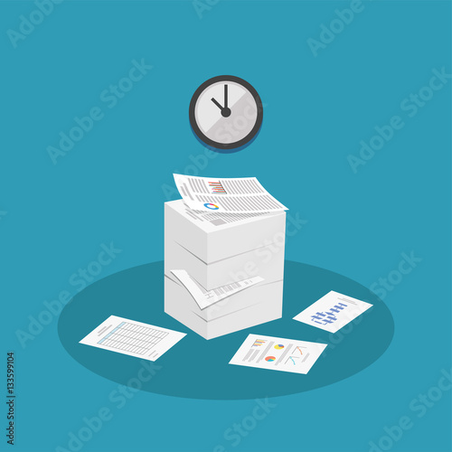 Stack of documents. Paperwork. Business documents