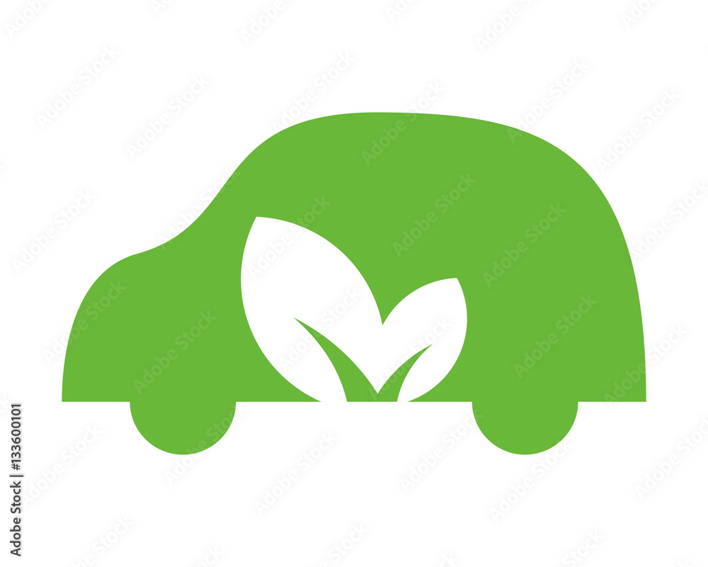 leaves car silhouette icon