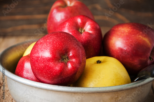 A Group Of Red Ripe Apples
