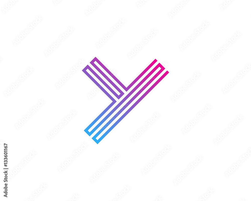 Initial Letter Y Line Logo Design Element Initial Letter Y Line Logo Design Element