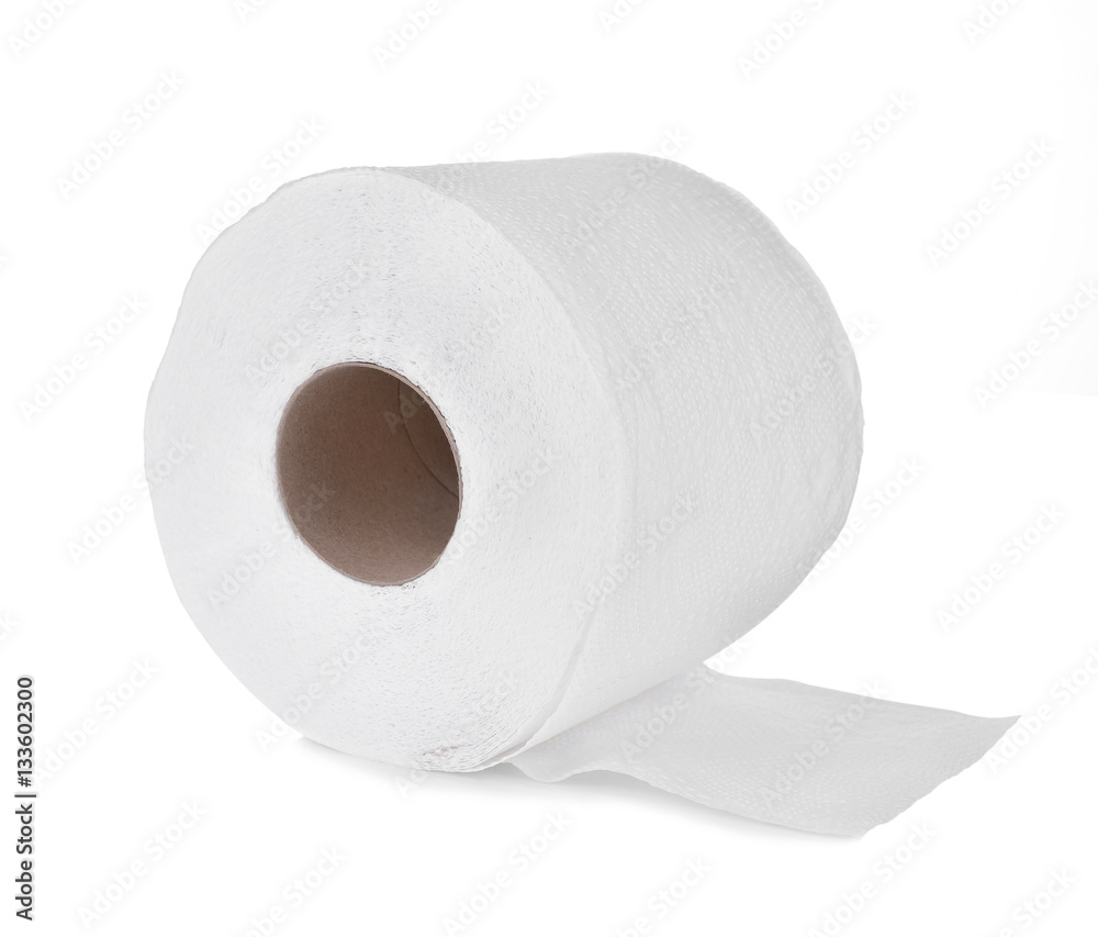 Simple toilet paper isolated on white background Simple toilet paper isolated on white background