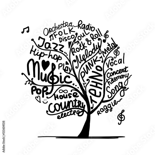 Music tree, sketch for your design
