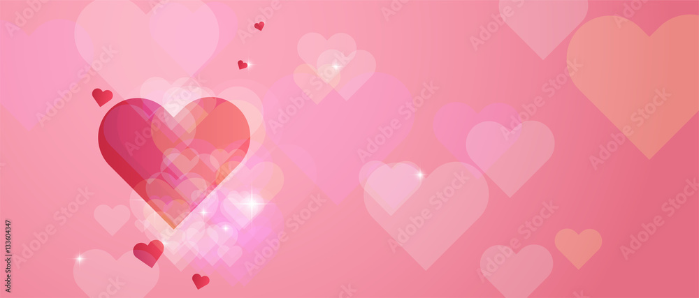 Heart background. valentine's day background design. vector illu Heart background. valentine's day background design. vector illu