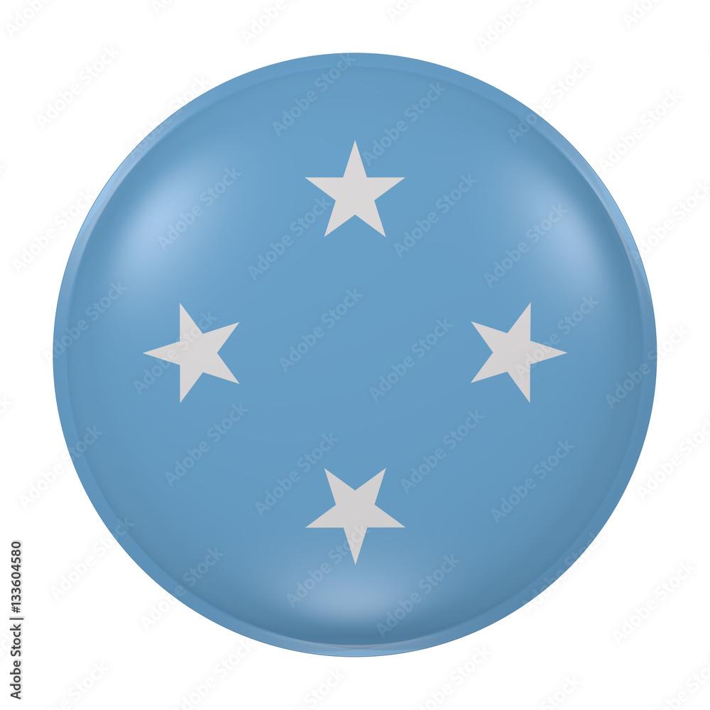 Micronesia button on white background Micronesia button on white background