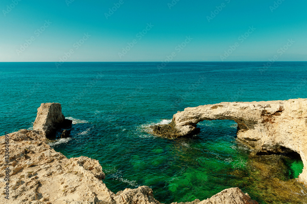 A view of the cliffs and the Mediterranean Sea A view of the cliffs and the Mediterranean Sea