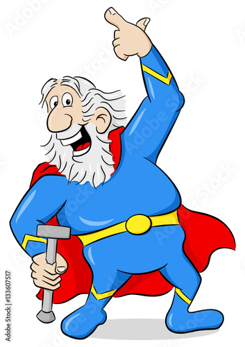 alter Cartoon Super Held 