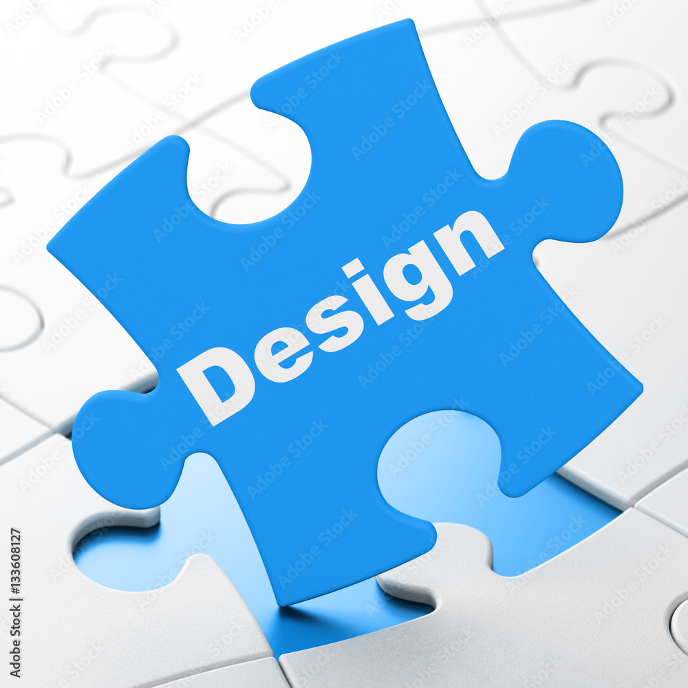 Advertising concept: Design on puzzle background Advertising concept: Design on puzzle background