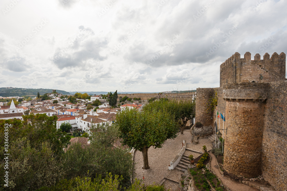 Portugal Obidos Castle / Portugal の城塞都市Obidos village に残る城の遺跡