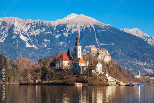 Lake Bled in Slovenia © George Dolgikh