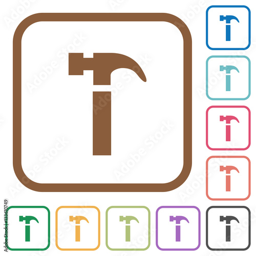 Hammer simple icons