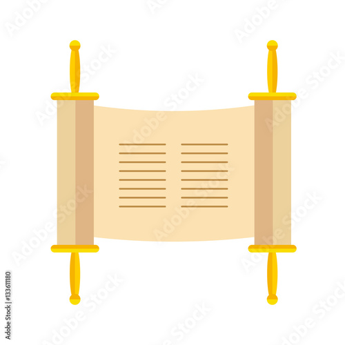 Torah scroll or Pentateuch vector illustration. Holiday of Hanuk