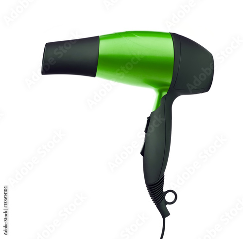 Fashion hair dryer isolated on white