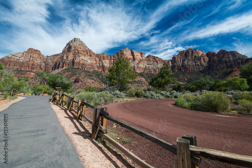 View near the enteranc to Zion National Park