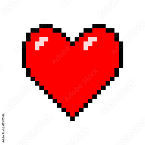 Obraz na płótnie Pixel Heart w salonie