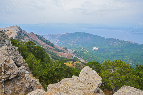 Mountain side of the Thassos Island, Greece 