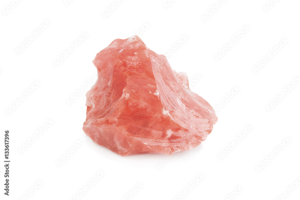 Red obsidian in white background Red obsidian in white background