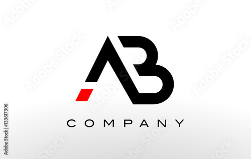 A B Logo. A B Letter Design Vector