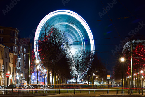 Ferris wheel at the Christmas Market in the Saint Catherine square as a part of the Winter Wonders and Christmas Market 2016