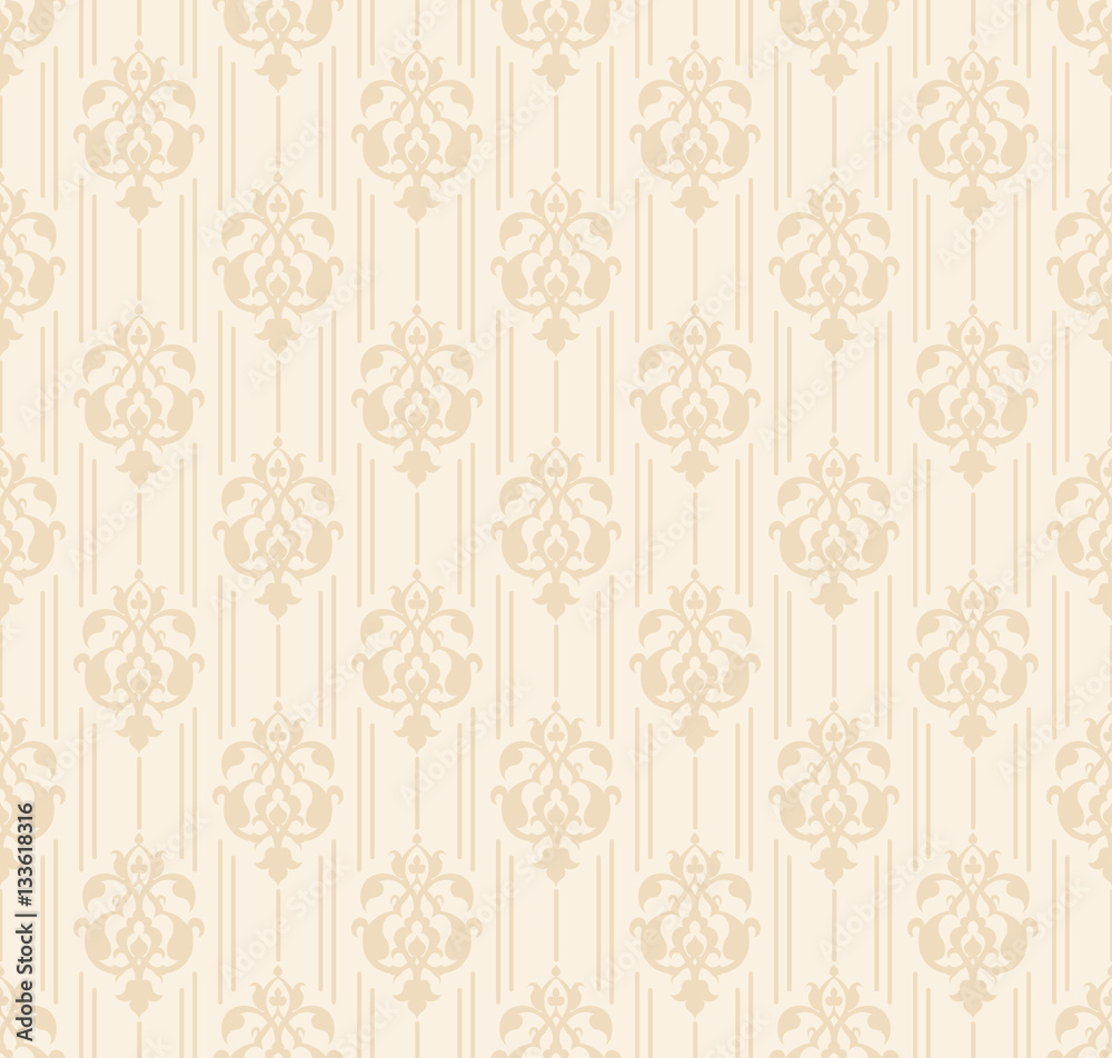 Wallpaper for interior cream color. Seamless Pattern. Stock Vector | Adobe  Stock