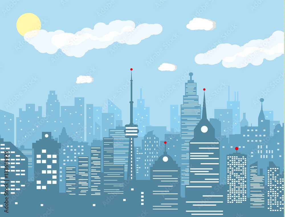 Fototapeta premium City skyline at day